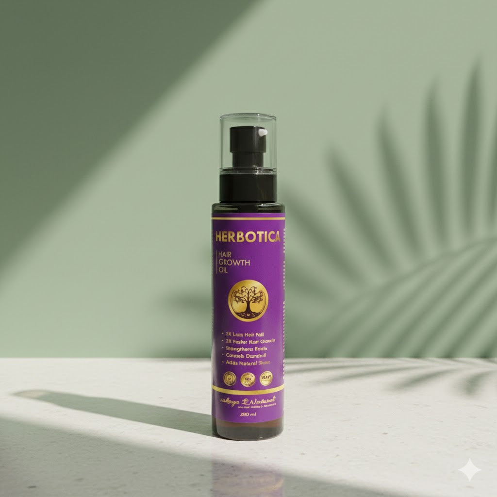 Herbotics Hair Growth Oil for Stronger, Healthier-Looking Hair & Scalp Care