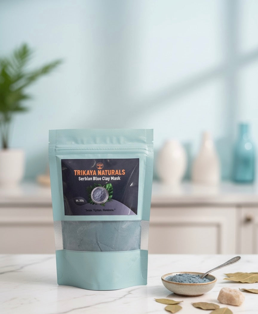 Serbian Blue Clay Face Mask (for Deep Cleansing, Oil Control & Pore Detox)