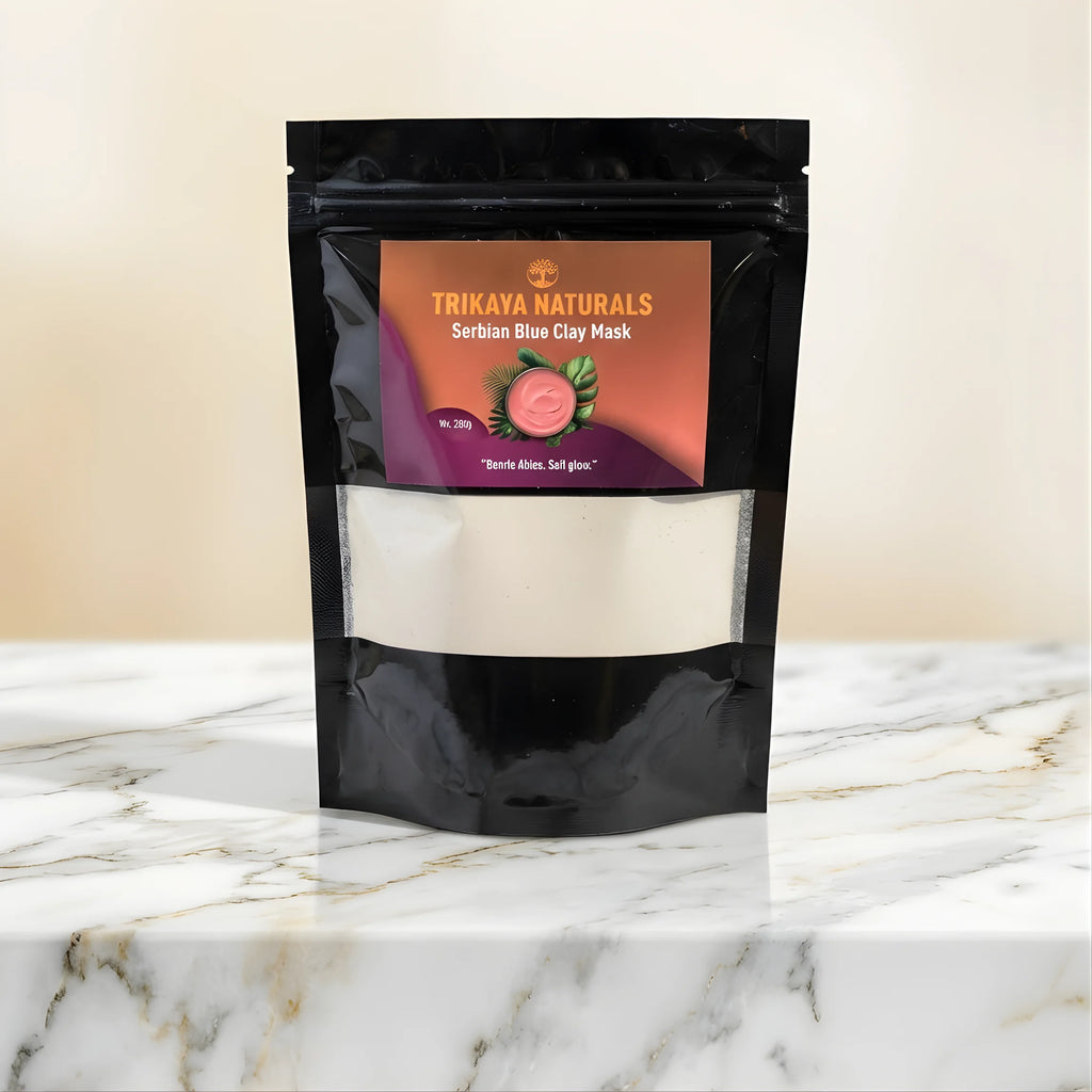 French pink clay face mask powder for gentle cleansing and radiant skin care