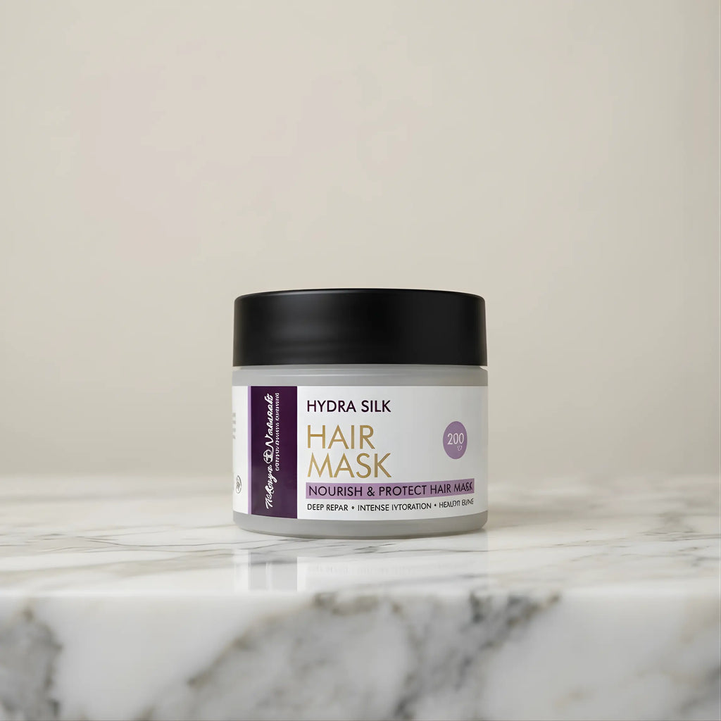 Hydra Silk hair mask jar for deep conditioning and smooth, manageable hair care