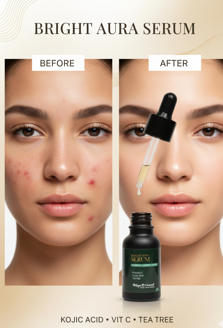 Bright Aura Serum for Radiant Skin & Even-Looking Tone | Lightweight Daily Face Serum