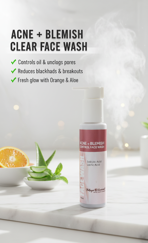 Acne & Blemish Clear Face Wash for Gentle Cleansing & Balanced Skin Care